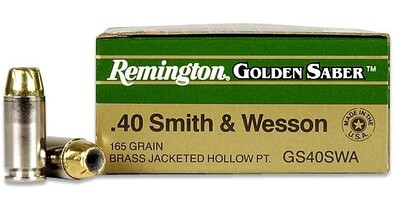 Remington 40 S&W 165GR JHP 