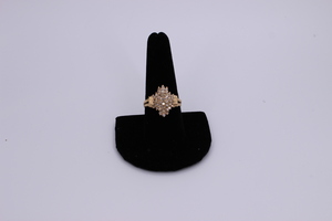  14KT Yellow Gold Lady's Diamond Cluster Ring