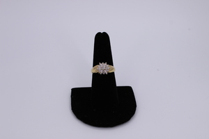  14KT Yellow Gold Diamond Cluster Ring