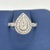  Pear Shape White Gold Cluster Ring