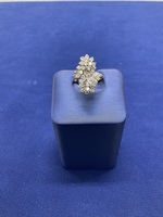  Ladies 14KT Diamond Cluster Ring 2 CTTW Appx