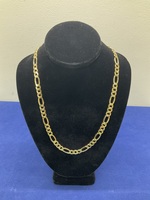  Gold 10KT Figaro Chain 26” NEW