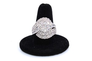  Gold 10KT Diamond Cocktail Ring 4.61 CTTW Appx