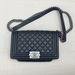 CHANEL Le Boy Black Lambskin handbag purse