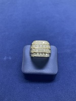  Men’s 10KT Diamond Cluster Ring 3.75 CTTW