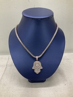 10KT Rose Gold Chain with Diamond Charm