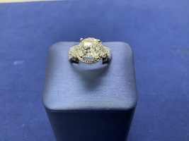 14KT White Gold Wedding Set 3.57 CTTW SZ 7