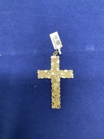  Gold 10KT Crucifix Cross Charm