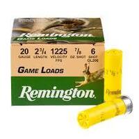 Remington 20 Gauge 6 Shot 2 3/4"