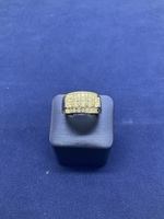  Gold 10KT Diamond Ring 2 CTTW sz 13.5