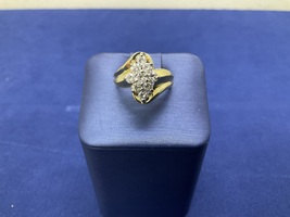  14KT Yellow Gold 1CTTW Diamond Cluster SZ 8