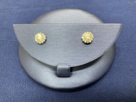  14KT White Gold Halo Diamond Earrings 2.33 CTTW