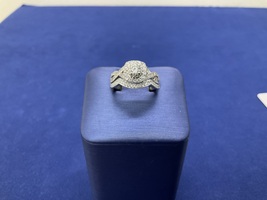  14KT White Gold Wedding Set 4/5 CTTW Sz 6.5