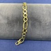  10KT Solid Figaro Bracelet 10” 11MM