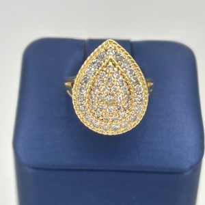  Gold 14kt Yellow Cluster 8.10gms Ring sz 9.25 1.18 cttw W/ JAGI CERT