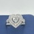 Heart Shaped Diamond Cluster Ring